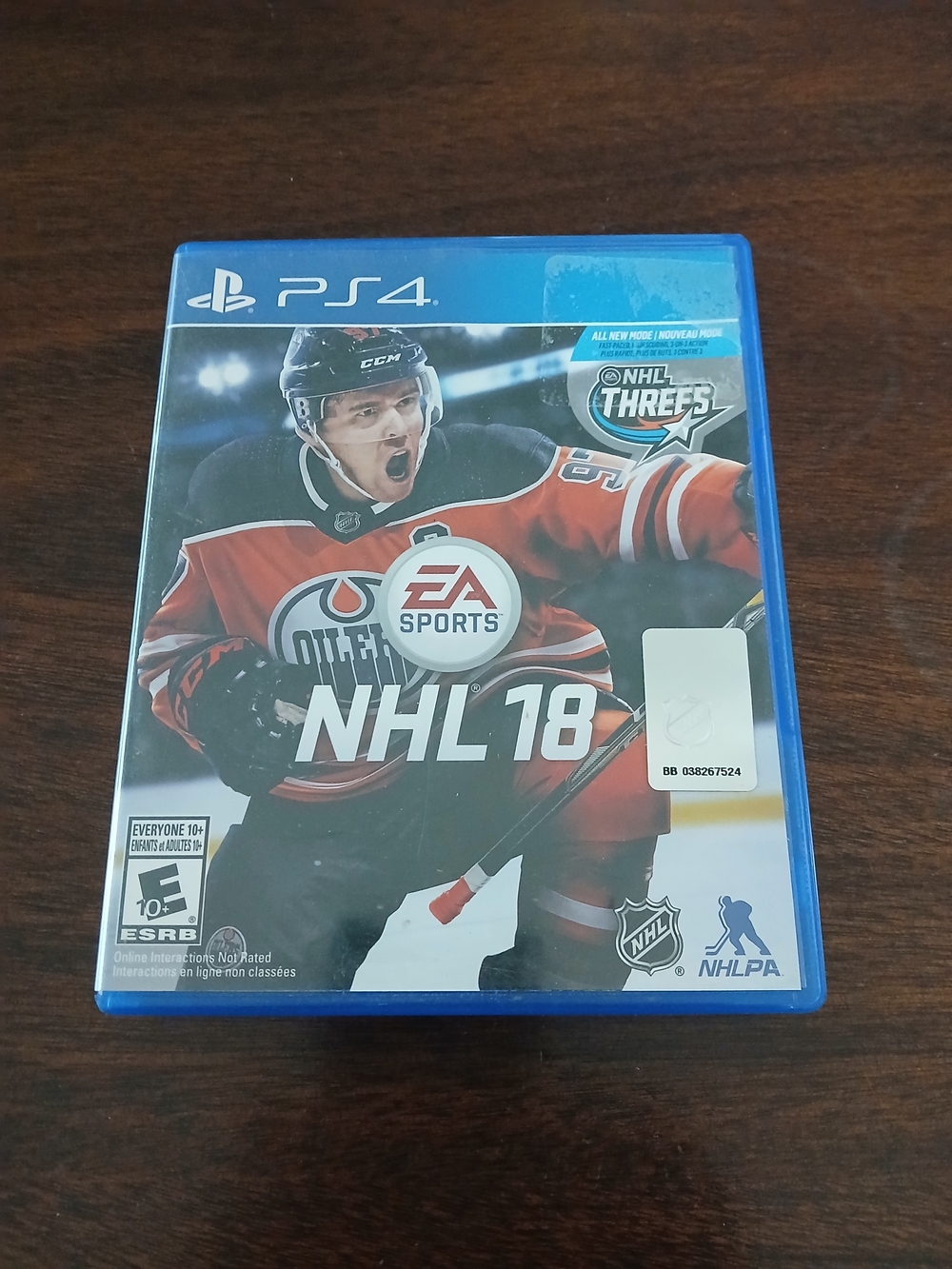 NHL 18 PS4 Video Game - Red Jersey Cover